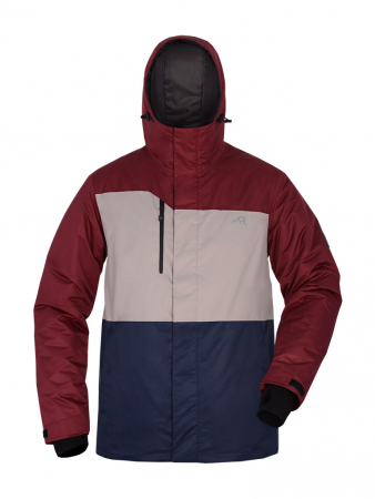 Куртка утепленная Елгай бордовый/бежевый/серо-синий