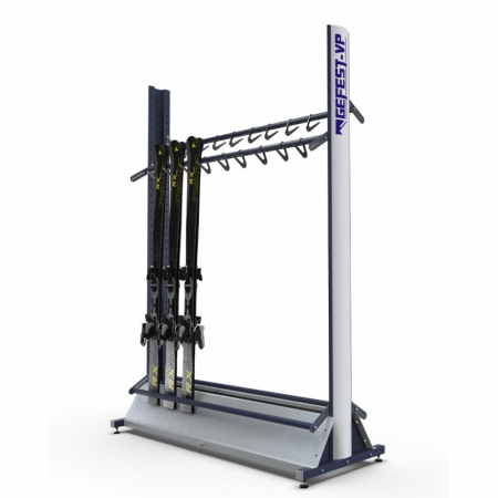 Стеллаж Премиум для горных лыж, двухсторонний